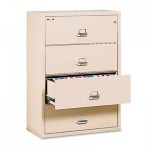 FireKing Four-Drawer Lateral File, 31-1/8 x 22-1/8, UL Listed 350 , Ltr/Legal, Parchment FIR43122CPA