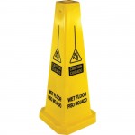 Genuine Joe Four Sided Safety Cone Caution Sign 58880