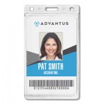 Advantus Frosted Rigid Badge Holder, 2.5 x 4.13, Clear, Vertical, 25/Box AVT76076