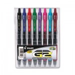 Pilot G2 Premium Retractable Gel Ink Pen, Assorted Ink, .7mm, 8/Set PIL31128