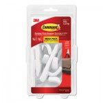 Command 17003-MPES General Purpose Hooks, 5lb Capacity, Plastic, White, 14 Hooks, 16 Strips/Pack MMM17003MPES