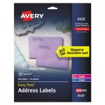 Avery Glossy Clear Easy Peel Mailing Labels w/ Sure Feed Technology, Inkjet/Laser Printers, 0.66 x 1.75, 60