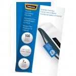 Fellowes Glossy Pouches - Business Card, 7 mil, 100 pack 52059