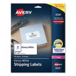 Avery Glossy White Easy Peel Mailing Labels w/ Sure Feed Technology, Laser Printers, 2 x 4, White, 10/Sheet, 25