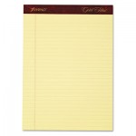 Ampad Gold Fibre Writing Pads, Legal/Legal Rule, Ltr, Canary, 4 50-Sheet Pads/Pack TOP20032