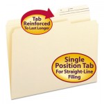 Smead Guide Height File Folders, 2/5 Cut, Two-Ply Top Tab, Letter, Manila, 100/Box SMD10388