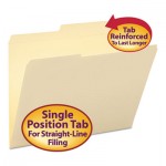 Smead Guide Height Folder, 2/5 Cut Right, Two-Ply Tab, Letter, Manila, 100/Box SMD10376