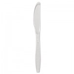 Dart Guildware Heavyweight Plastic Cutlery, Knives, Clear, 1000/Carton SCCGDC6KN0090