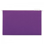 UNV14220 Hanging File Folders, 1/5 Tab, 11 Point Stock, Legal, Violet, 25/Box UNV14220