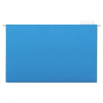 UNV14216 Hanging File Folders, 1/5 Tab, 11 Point Stock, Legal, Blue, 25/Box UNV14216