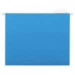 UNV14116 Hanging File Folders, 1/5 Tab, 11 Point Stock, Letter, Blue, 25/Box UNV14116