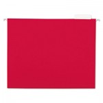UNV14118 Hanging File Folders, 1/5 Tab, 11 Point Stock, Letter, Red, 25/Box UNV14118