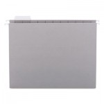 Smead Hanging File Folders, 1/5 Tab, 11 Point Stock, Letter, Gray, 25/Box SMD64063
