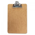 UNV05610 Hardboard Clipboard, 1" Capacity, Holds 5w x 8h, Brown UNV05610