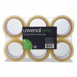 UNV93000 Heavy-Duty Box Sealing Tape, 48mm x 50m, 3" Core, Clear, 6/Pack UNV93000