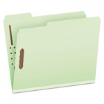 Pendaflex Heavy-Duty Pressboard Folders w/ Embossed Fasteners, Letter Size, Green, 25/Box PFX17181