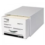 UNV85301 Heavy-Duty Storage Box Drawer, Legal, 17 1/4 x 25 1/2 x 11, White, 6/Carton UNV85301