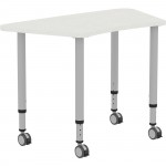 Lorell Height-adjustable Trapezoid Table 69583