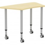 Lorell Height-adjustable Trapezoid Table 69584