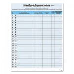 Tabbies HIPAA Labels, Patient Sign-In, 8.5 x 11, Blue, 23/Sheet, 125 Sheets/Pack TAB14541