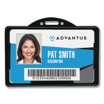 Advantus Horizontal ID Card Holders, 3.68 x 2.38, Black, 25/Pack AVT75656