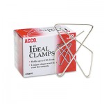 Acco A7072610B Ideal Clamps, Metal Wire, Large, 2 5/8", Silver, 12/Box ACC72610