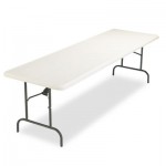 Iceberg IndestrucTables Too 1200 Series Resin Folding Table, 96w x 30d x 29h, Platinum ICE65233