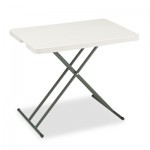 Iceberg IndestrucTables Too 1200 Series Resin Personal Folding Table, 30 x 20, Platinum ICE65490