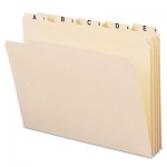 Smead Indexed File Folders, 1/5 Cut, Indexed A-Z, Top Tab, Letter, Manila, 25/Set SMD11777