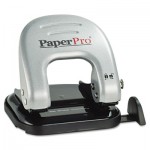 Paperpro inDULGE Two-Hole Punch, 20-Sheet Capacity, Black/Silver ACI2310