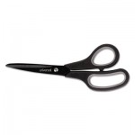 UNV92021 Industrial Scissors, 8" Length, Straight, Carbon Coated Blades, Black/Gray UNV92021