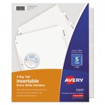 Avery Insertable Big Tab Dividers, 5-Tab, 11 1/8 x 9 1/4 AVE11221