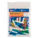Avery Insertable Index Tabs with Printable Inserts, 1/5-Cut Tabs, Assorted Colors, 1.5" Wide, 25/Pack AVE16228