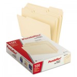 Pendaflex Interior File Folders, 1/3 Cut Top Tab, Letter, Manila 100/Box PFX421013