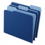 Pendaflex 4210 1/3 NAV Interior File Folders, 1/3-Cut Tabs, Letter Size, Navy Blue, 100/Box PFX421013NAV
