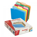 Pendaflex Interior File Folders, 1/3 Cut Top Tab, Letter, Bright Assortment, 100/Box PFX421013ASST