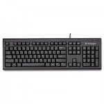 Kensington K64370A Keyboard for Life Slim Spill-Safe Keyboard, 104 Keys, Black KMW64370