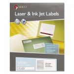 Maco MML-FF31 Laser/Inkjet White File Folder Labels, 0.66 x 3.44, White, 30/Sheet, 50 Sheets/Box