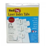 Redi-Tag Laser Printable Index Tabs, 1 1/8 x 1 1/4, White, 375/Pack RTG39017