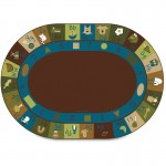 Learning Blocks Nature Oval Rug 37706