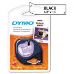 DYMO LetraTag Plastic Label Tape Cassette, 1/2" x 13ft, Clear DYM16952
