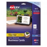 Avery Linen Texture True Print Business Cards, Inkjet, 2 x 3 1/2, Linen White, 200/Pk AVE8873