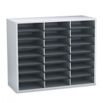 Fellowes Literature Organizers, 24 Sections, 29 x 11 7/8 x 23 7/16, Dove Gray FEL25041