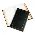 Wilson Jones W039531 Looseleaf Minute Book, Black Leather-Like Cover, 250 Unruled Pages, 8 1/2 x 14 WLJ039531