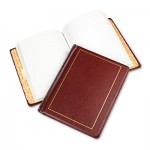 Wilson Jones W039611 Looseleaf Minute Book, Red Leather-Like Cover, 250 Unruled Pages, 8 1/2 x 11 WLJ039611