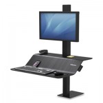 Fellowes Lotus VE Sit-Stand Workstation, 29" x 28.5" x 27.5" to 42.5", Black FEL8080101