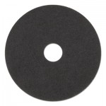 3M Low-Speed Stripper Floor Pad 7200, 17" Diameter, Black, 5/Carton MMM08379