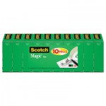 Scotch Magic Tape Value Pack, 3/4" x 1000", 1" Core, Clear, 10/Pack MMM810P10K