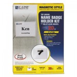 C-Line Magnetic Name Badge Holder Kit, Horizontal, 4w x 3h, Clear, 20/Box CLI92943