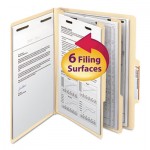 Smead Manila Classification Folders with 2/5 Right Tab, Letter, Six-Section, 10/Box SMD14000